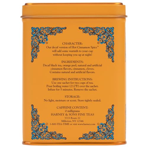 Image 7 of Harney & Sons Decaf Hot Cinnamon Tea 20 Sachets 1.4oz