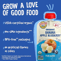Thumbnail for Image 6 of Earth's Best Organic Banana Apple Blueberry Pouch, 3.5 oz (Pack of 12)