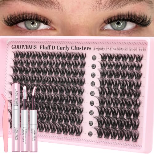 Image 8 of D-Filter lash clustter kit for the product Goddvenus Fluffy Lash Clusters Natural D Curl Cluster Eyelash Extensions