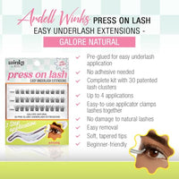 Thumbnail for Image 3 of Ardell Winks Press On Eyelash Extensions, DIY Lash Clusters, 30 Individual Lashes, Natural Look with Applicator, 1 Pack