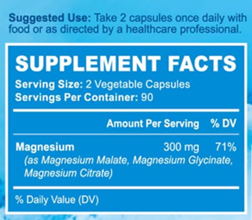 Image 4 of BioEmblem Triple Magnesium Complex, 300 mg Per Serving, 180 Capsules