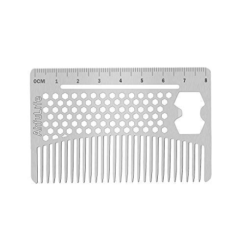 Image 3 of Multifunctional Metal Comb - Silver (1pcs) for the product AhfuLife Metal Hair&Beard Comb