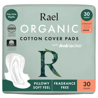 Thumbnail for Image 1 of Default Title for the product Rael Organic Cotton Cover Sanitary Pads for Women, Heavy (Overnight, 30 Ct)