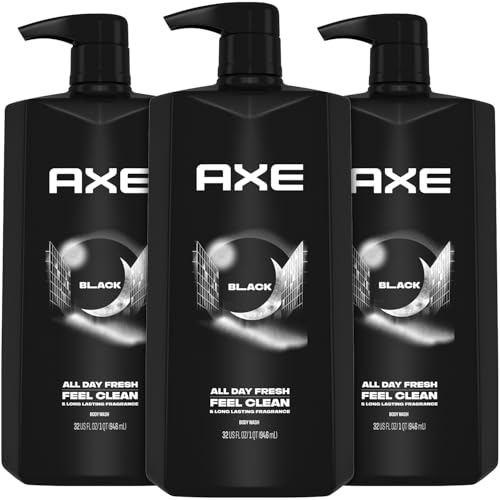 Image 1 of Default Title for the product AXE Men's Body Wash, Black, 3-Pack ? 3-in-1 Body, Face & Hair Wash, 33.8 Oz Ea