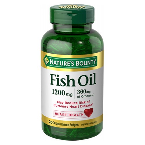 Nature's Bounty Fish Oil 1200 mg 200 Count