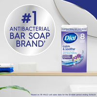 Thumbnail for Image 2 of Dial Antibacterial Bar Soap Calm & Soothe Lavender & Jasmine Deodorant Bar 4oz 8 Bars