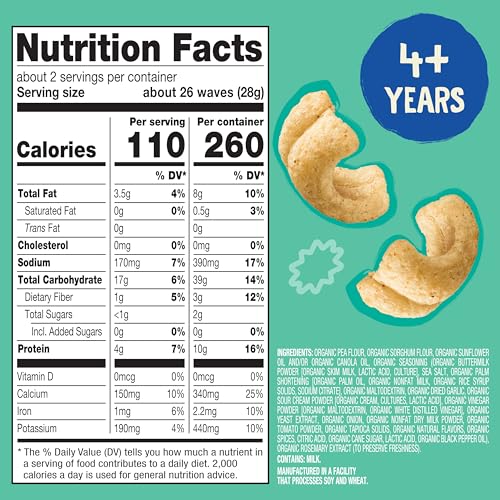 Image 2 of Earth's Best Veggie Waves Ranch Multipack, 2.25 Oz (Pack of 5)