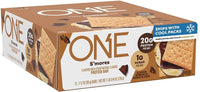 Thumbnail for Image 1 of Default Title for the product ONE S'mores Protein Bars, 20g Protein, Gluten Free Snacks, 72 Count (2.12 oz) (Pack of 6)