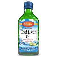 Thumbnail for Image 1 of Default Title for the product Carlson Cod Liver Oil, 1100 mg, Omega-3s, Fruit Splash, 250 mL