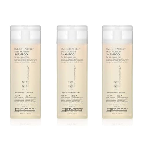 Image 1 of Default Title for the product GIOVANNI Eco Chic Smooth as Silk Deep Moisture Shampoo, 8.5 oz (Pack of 3)