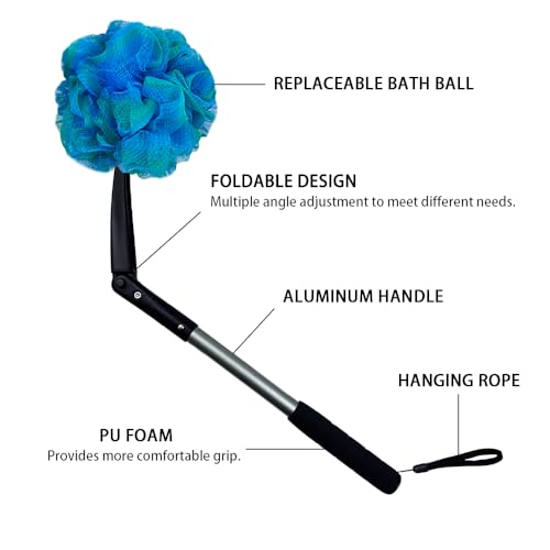 Image 3 of EASACE Long Handled Loofah with Sponges by Shower