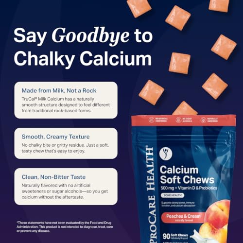 Image 3 of ProCare Health TruCal Calcium Soft Chews ? Peaches & Cream Flavor | 30 Count