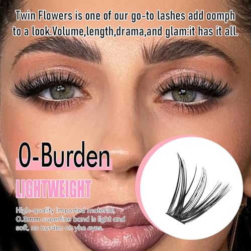 Image 3 of Azenlo Natural Lash Clusters Kit Wispy Eyelash Clusters 120 pcs Cluster Eyelash Extensions C Curl Individual Lashes 10-16 mm Mix Length Natural Look (50D KIT 120 Pcs)