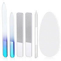 Thumbnail for Image 3 of Blue Gradient for the product Zhehao 6 Pcs Glass Nail File and Nail Shiner Set Manicure