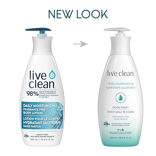 Image 6 of Live Clean Daily Moisturizing Body Lotion, Fragrance Free, 18 Fl Oz (Pack of 2)