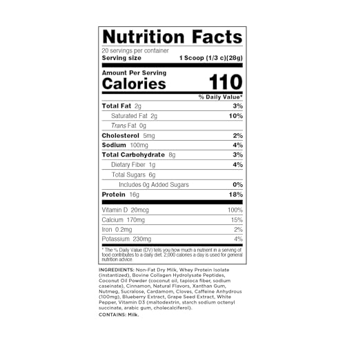 Image 4 of Perk Energy + Extra Protein Powder 1.3 LB Chai Latte Gluten-Free