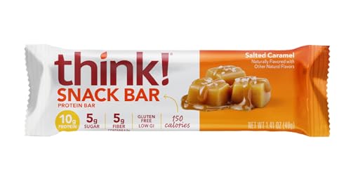 Image 3 of thinkThin High Protein Snack Bar, Salted Caramel, 10 Count