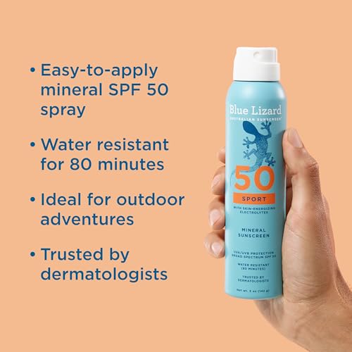 Image 4 of BLUE LIZARD Sport Mineral Sunscreen Spray SPF 50+ 5 fl oz