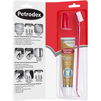 Thumbnail for Petrodex Dental Care Kit for Dogs and Puppies, Cleans Teeth and Fights Bad Breath, Reduces Plaque and Tartar Formation, Enzymatic Tooth Brushing Kit, Peanut Flavor, 2.5oz Toothpaste + Toothbrush