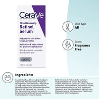 Thumbnail for CeraVe Anti Aging Retinol Serum For Face, Encapsulated Retinol With Hyaluronic Acid, Niacinamide & Ceramides, Smooths Wrinkles & Fine Lines, Gentle Skin Brightening Serum, Fragrance Free, 1 Oz