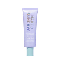 Thumbnail for Naked Sundays SPF50+ 100% Mineral Glow Sunscreen, Daily Hydrating Facial Moisturizer & Primer with Zinc Oxide & Vegan Collagen, Sheer Tint, Broad Spectrum SPF Lotion (Jumbo 80ml)
