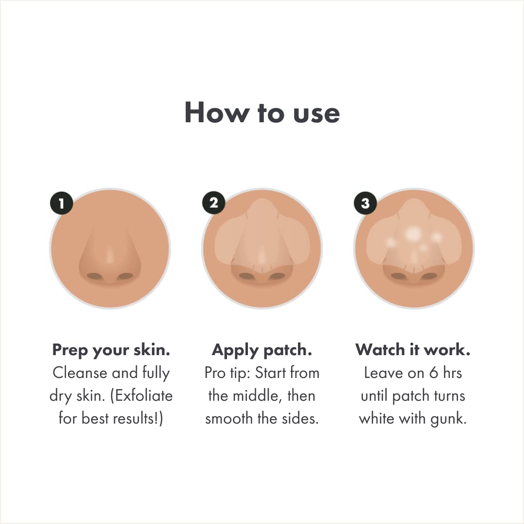 Mighty Patch Nose Pimple Patches from Hero Cosmetics, Large Hydrocolloid Pore Strips, Dermatologist Approved, Overnight, Blackhead Remover Strip to Absorb Acne Nose Gunk from Face, 10 Count