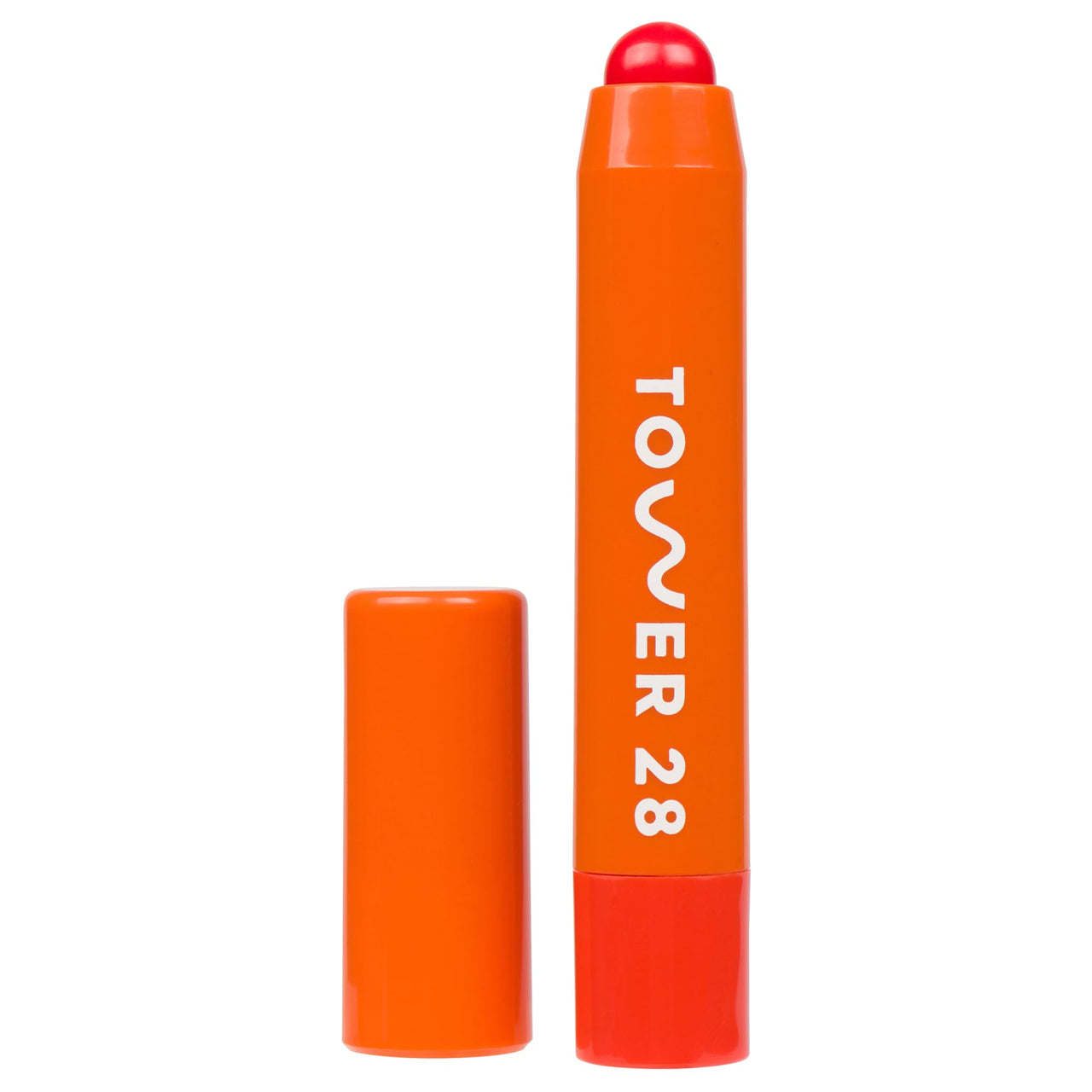 Tower 28 JuiceBalm Tinted Lip Balm - Hydrating Lip Color with Shea Butter and Marula Oil - Clean, Cruelty Free, and Vegan Lip Care - Squeeze: A Juicy Coral, 0.09 Fl Oz / 2.7 mL