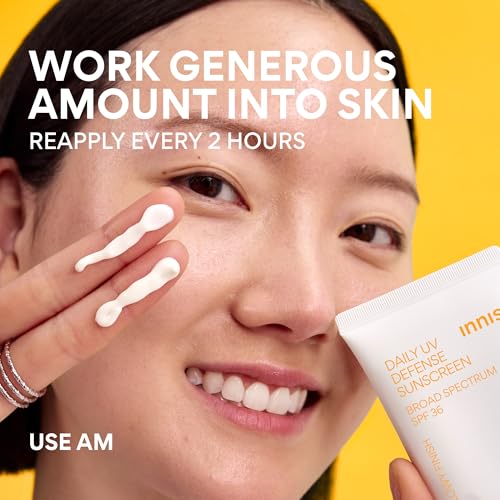 Innisfree Daily UV Defense SPF 36 – Korean Face Sunscreen, Invisible Finish, Broad Spectrum, No White Cast, Lightweight, Hydrating