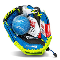 Thumbnail for Franklin Sports Neo-Grip Teeball Gloves, Blue, Right Hand Throw