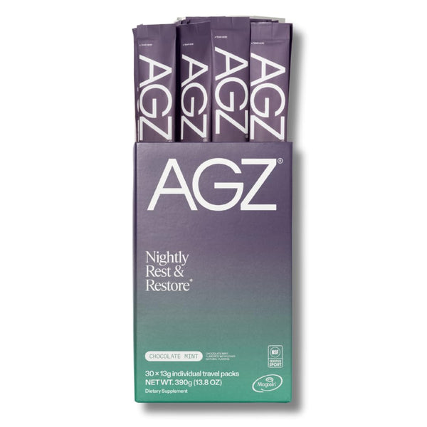 AG1 AGZ Sleep Drink, Magnesium Herbal Nighttime Blend, 30ct with Frother
