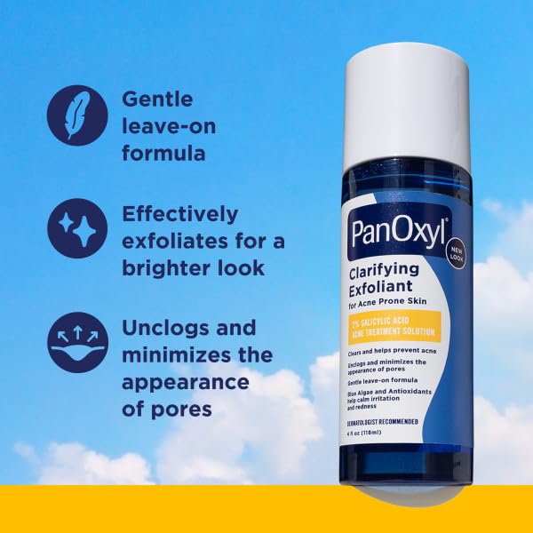 PanOxyl Complete Cleanse, Manage & Moisturize Bundle - Acne Foaming Wash Benzoyl Peroxide 10%, PM Balancing Repair Moisturizer, AM Oil Control Moisturizer & Clarifying Exfoliant with 2% Salicylic Acid