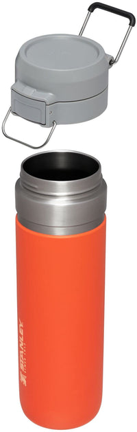 Thumbnail for STANLEY Quick Flip GO Water Bottle 24 oz | Push Button Lid | Leakproof and Packable for Travel and Sports | Insulated Stainless Steel | BPA-Free | Tigerlily