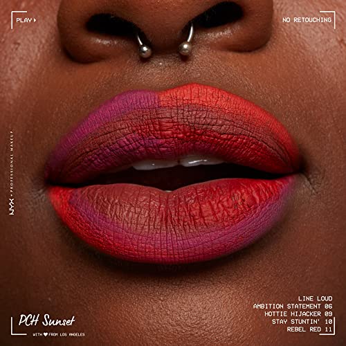 NYX PROFESSIONAL MAKEUP Line Loud Lip Liner, Longwear and Pigmented Lip Pencil with Jojoba Oil & Vitamin E - Stay Stuntin' (Midtone Bright Orange)