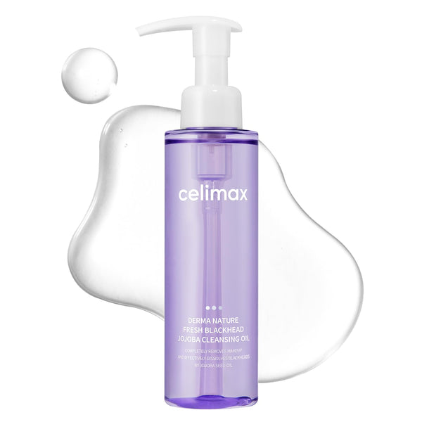 celimax Derma Nature Fresh Blackhead Jojoba Cleansing Oil | Light & Non-Greasy Daily Makeup Remover, Facial Cleanser, Clogged Pore & Blackheads Removal, Deep Cleansing,150ml