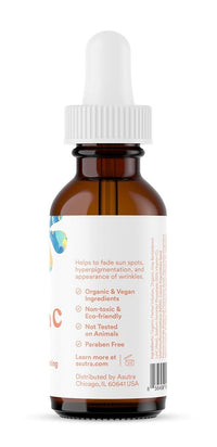 Thumbnail for ASUTRA 20% Vitamin C Serum, 1 fl oz (Pack of 2) - Ferulic & Hyaluronic Acid, Vitamin E, Aloe, Jojoba, Brightening Face Serum