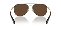 Thumbnail for COACH HC7164 Sunglasses, Light Gold/Dark Tortoise/Dark Brown Solid, 59 mm