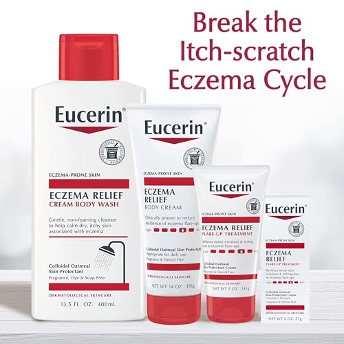 Eucerin Eczema Relief, Full Body Lotion, Moisturizing Eczema Cream with Colloidal Oatmeal (Skin Protectant) and Ceramide 3, 8 Oz Tube