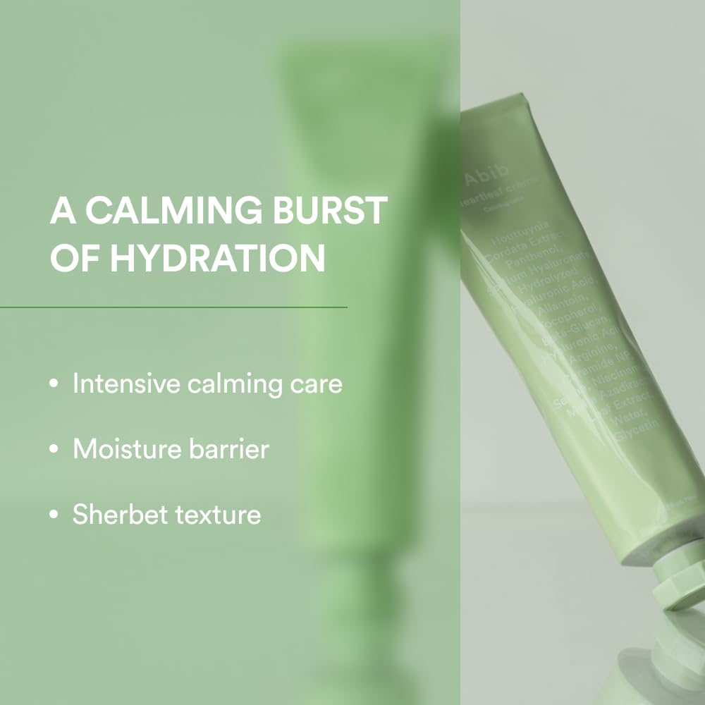 Abib Heartleaf Cream Calming Tube 2.53 fl oz I Calming, Facial Cream