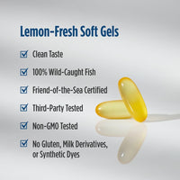 Thumbnail for Nordic Naturals Ultimate Omega 2X with Vitamin D3, Lemon Flavor - 60 Soft Gels - 2150 mg Omega-3 + 1000 IU D3 - EPA & DHA - Brain, Heart, & Immune Health - 30 Servings