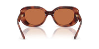 Thumbnail for COACH Women's HC8391U Sculpted C Hardware Universal Fit Oval Sunglasses, Caramel Tortoise/Brown Solid, 53 mm