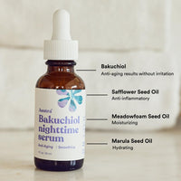 Thumbnail for ASUTRA Bakuchiol Nighttime Serum, 1 fl oz - Skin Smoothing Retinol Alternative, Nourish and Hydrate Skin, Gentle Face Serum