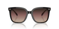 Thumbnail for Coach HC8381F Low Bridge Fit Sunglasses, Black/Transparent Blush/Brown Purple Grey Gradient, 56 mm