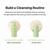 Thumbnail for BY WISHTREND] Green Tea & Enzyme Milky Foaming Wash 140g, Papain, Grain Milk Complex, Hydrating, Pore Cleansing, for Sensitive