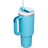 Thumbnail for STANLEY Quencher H2.0 FlowState Stainless Steel Vacuum Insulated Tumbler with Lid and Straw for Water, Iced Tea or Coffee (Pool, 40 oz)