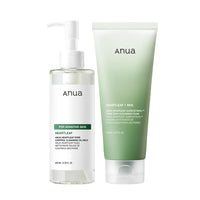 Thumbnail for ANUA Mild Double Cleanser Duo for Facial wash : Heartleaf Pore Control Cleansing Oil Mild & Heartleaf Quercetinol Pore Deep Face Wash for Double Cleansing Routine, Korean Skincare