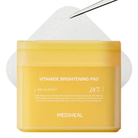 Thumbnail for MEDIHEAL Toner Pads [Vitamide] - Radiance Boosting Pad for Clear, Illuminating Skin - Contains Niacinamide & Sea Buckthorn - Blemish Care, Skin Toning - Vegan Stretchable Fabric Pads (100 Count)