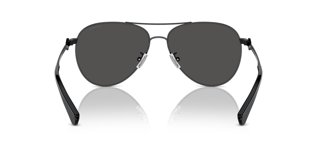 COACH Sunglasses HC 7128 934487 Shiny Black/Grey Solid Polyamide Standard