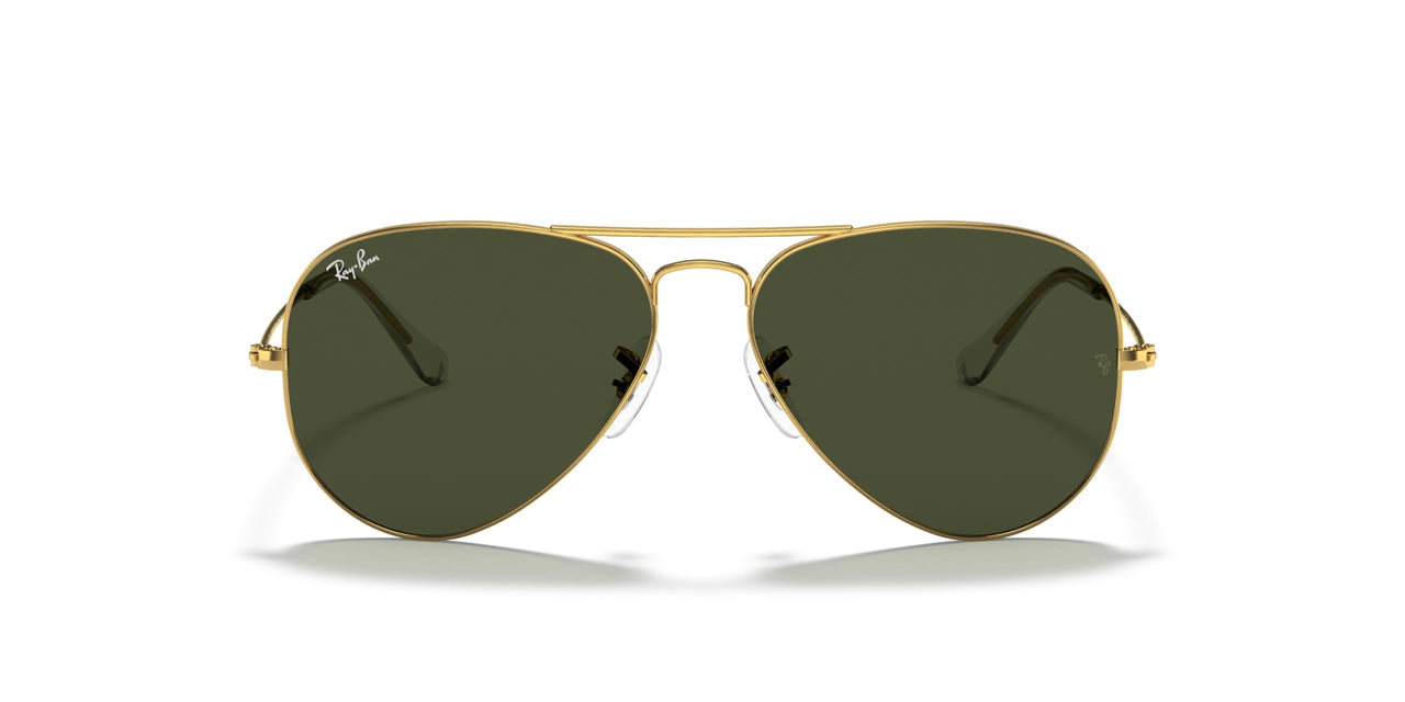 Ray-Ban RB3025 Classic Aviator Sunglasses, Gold Brown/G-15 Green, 55 mm