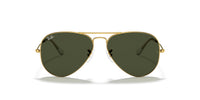 Thumbnail for Ray-Ban RB3025 Classic Aviator Sunglasses, Gold Brown/G-15 Green, 55 mm