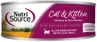 Thumbnail for Nutri Source Cat & Kitten - Chicken & Rice - 12 X 5 Oz
